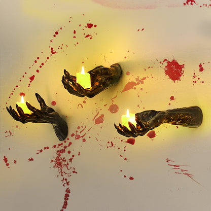 Eternal Night: 12 Gothic Halloween Wall Spirits – Bats, Haunted Hands & Candle Shadows