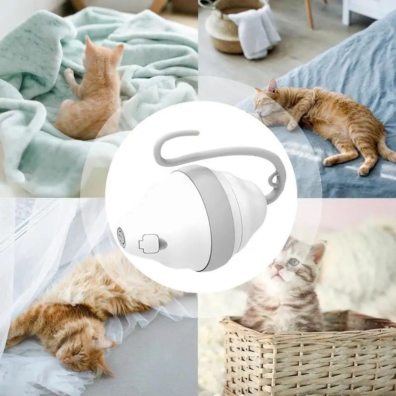 Rolling Mouse Cat Toy Automatic Moving Mouses Glow Feather Electric Teasing Stick Lrregular Running Pet Products
