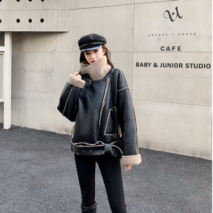 Women's leather hair plus