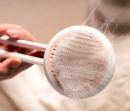 🐕 Pet Brush with Smart Self-Cleaning Mechanism