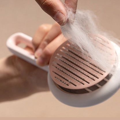 🐕 Pet Brush with Smart Self-Cleaning Mechanism