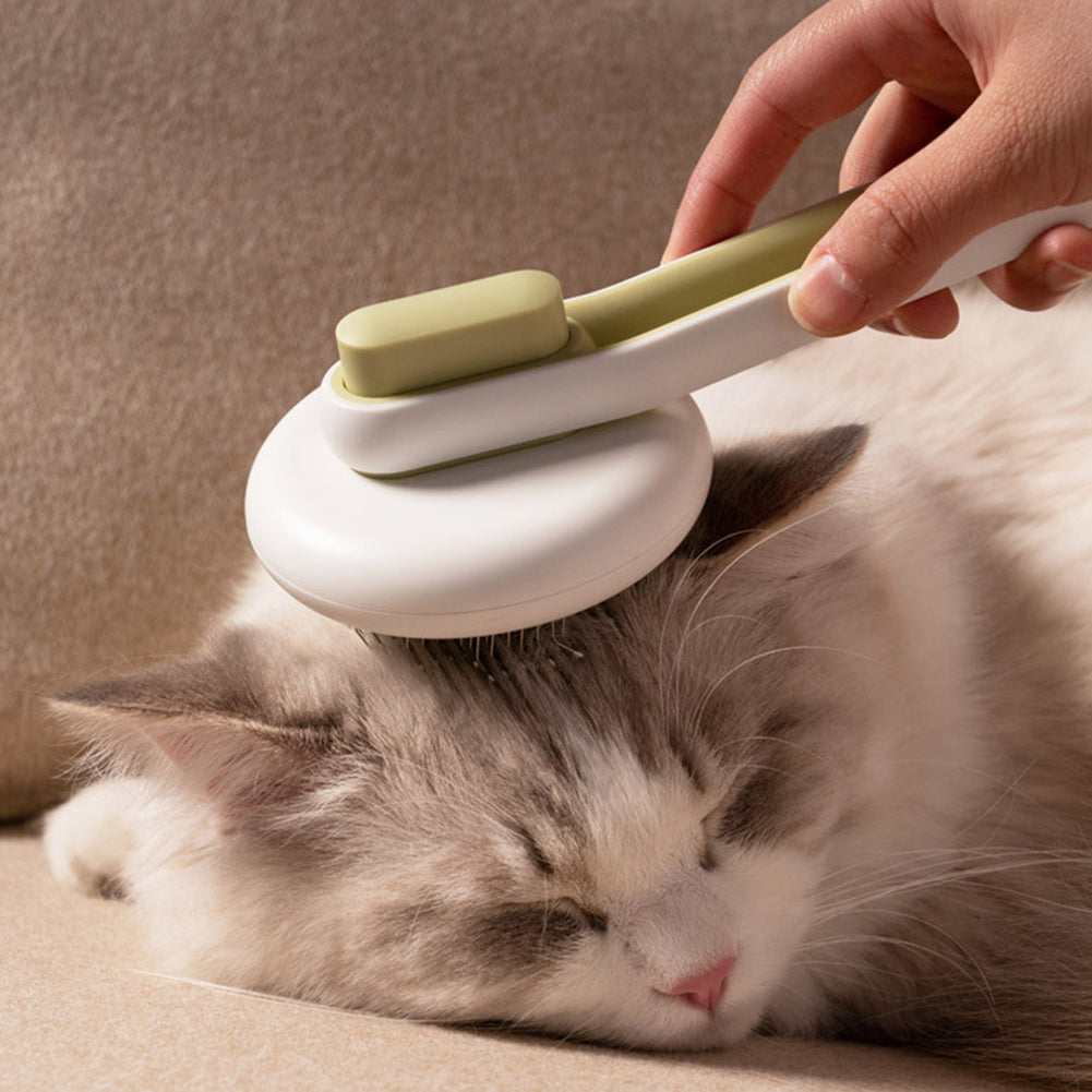 🐕 Pet Brush with Smart Self-Cleaning Mechanism