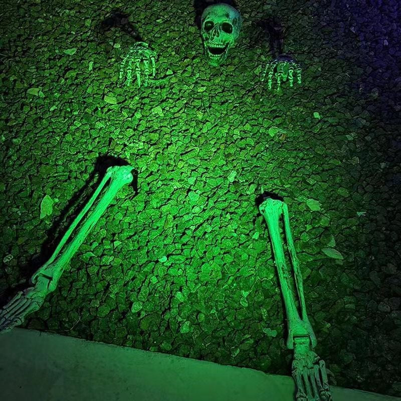 Grim Harvest Skeleton Stakes: Realistic Skulls, Hands & Arms for Halloween Décor