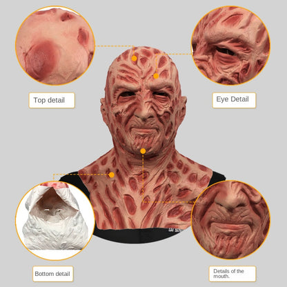 Nightmare Freddy Full-Face Mask – Horror Demon Headgear & Parody Halloween Prop