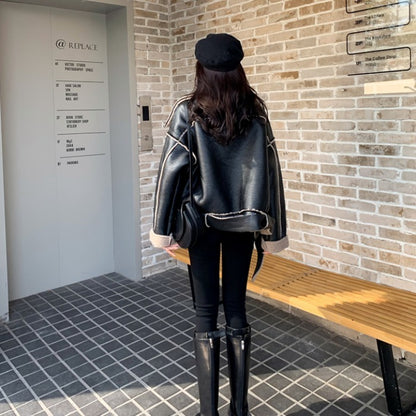 Women's leather hair plus