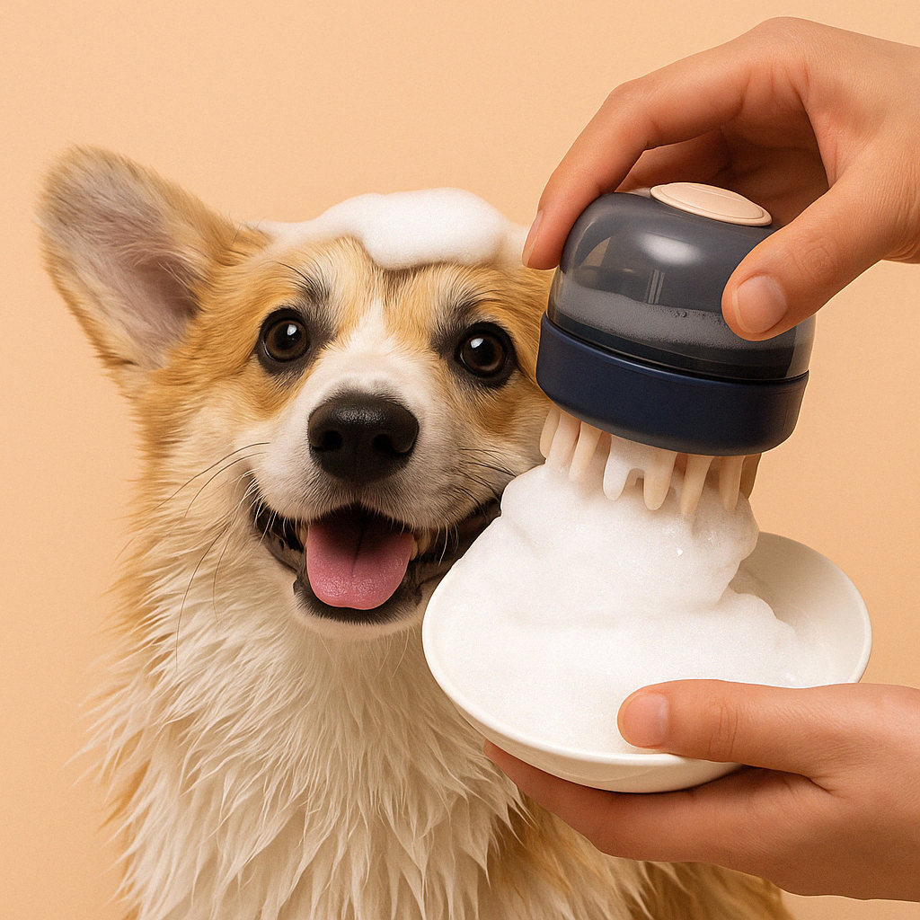 🐶 2-in-1 Pet Bath Massager Brush